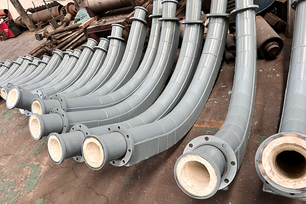 背覆式90&deg;內(nèi)襯耐磨陶瓷彎頭